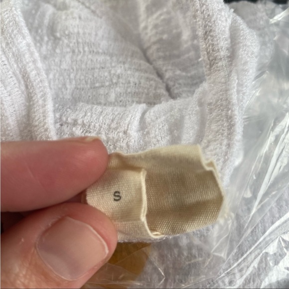 Zulu & Zephyr White Ling Sleeve Knit Top Small - Picture 4 of 4